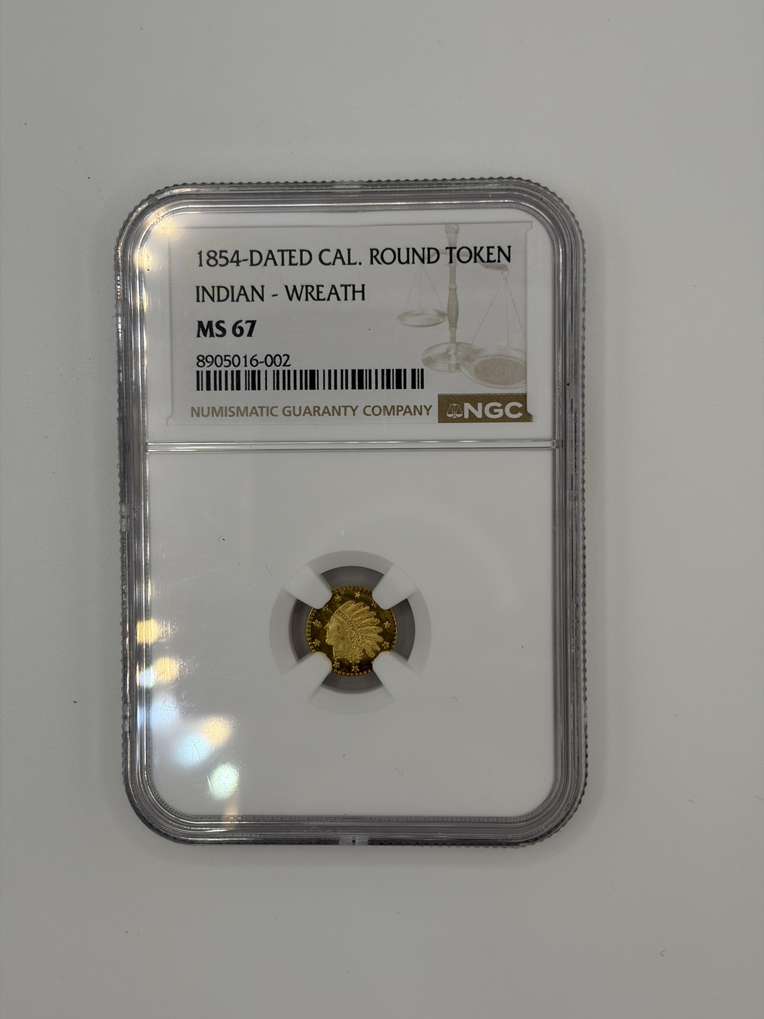 1854 California gold round