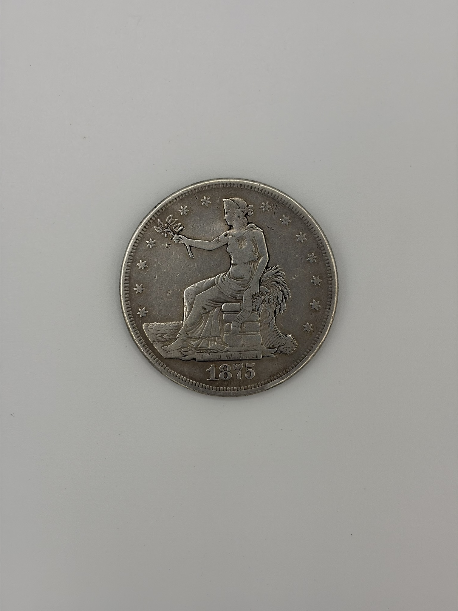 1875 Trade dollar, obverse